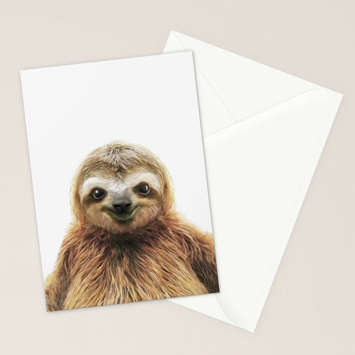 Young Sloth Stationery Card Gallery Image 2