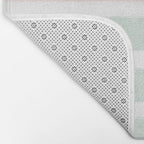 Gender neutral stripes mint pastel pink grey striped pattern nursery art Bath Mat Gallery Image 2