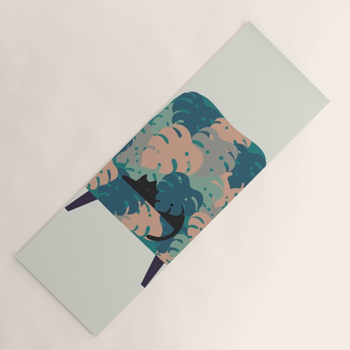 Cat and Plant 15 Yoga Mat Gallery Image 1