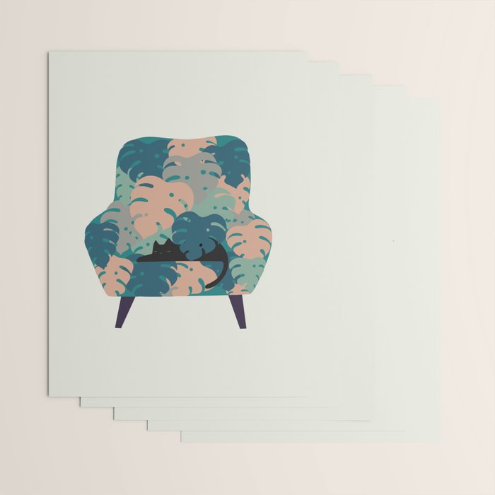 Cat and Plant 15 Wrapping Paper Gallery Image 3