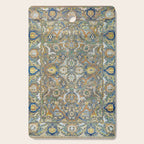 Antique 17th Century Safavid Polonaise Golden Blue Persian Carpet Cutting Board Gallery Image 1