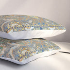 Antique 17th Century Safavid Polonaise Golden Blue Persian Carpet Pillow Sham Gallery Image 3