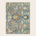 Antique 17th Century Safavid Polonaise Golden Blue Persian Carpet Notebook Gallery Image 4