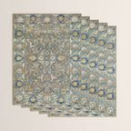 Antique 17th Century Safavid Polonaise Golden Blue Persian Carpet Wrapping Paper Gallery Image 3