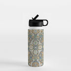 Antique 17th Century Safavid Polonaise Golden Blue Persian Carpet Water Bottle Gallery Image 1
