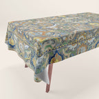 Antique 17th Century Safavid Polonaise Golden Blue Persian Carpet Tablecloth Gallery Image 1