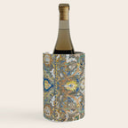 Antique 17th Century Safavid Polonaise Golden Blue Persian Carpet Wine Chiller Gallery Image 2