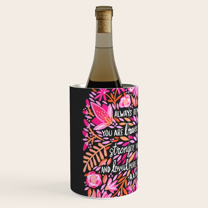 Always Remember - Pink & Charcoal Palette Wine Chiller Gallery Image 2