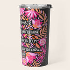 Always Remember - Pink & Charcoal Palette Travel Mug Gallery Image 2