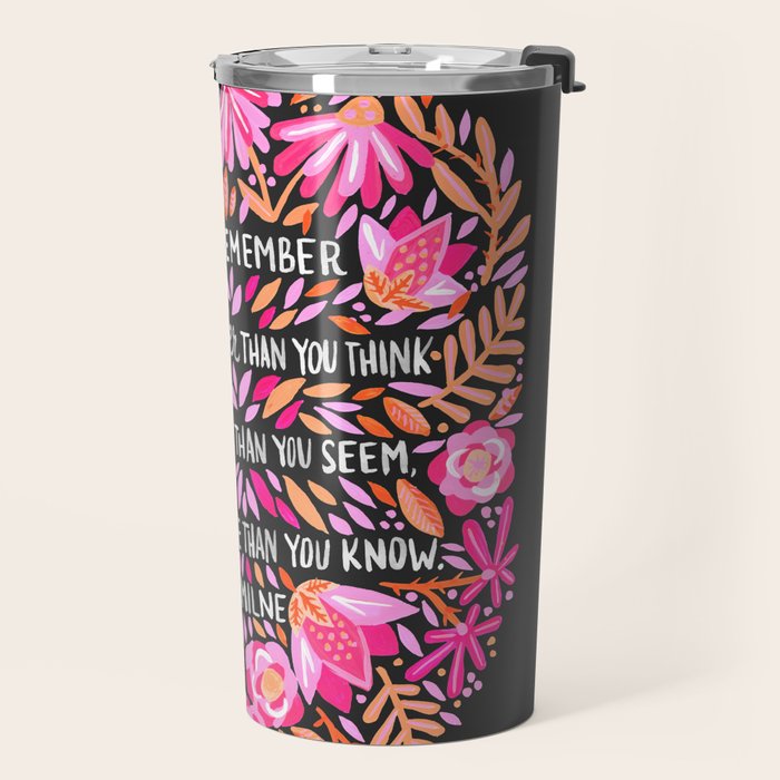 Always Remember - Pink & Charcoal Palette Travel Mug Gallery Image 2