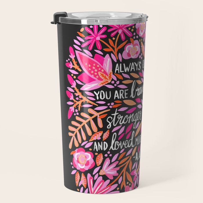 Always Remember - Pink & Charcoal Palette Travel Mug Gallery Image 3