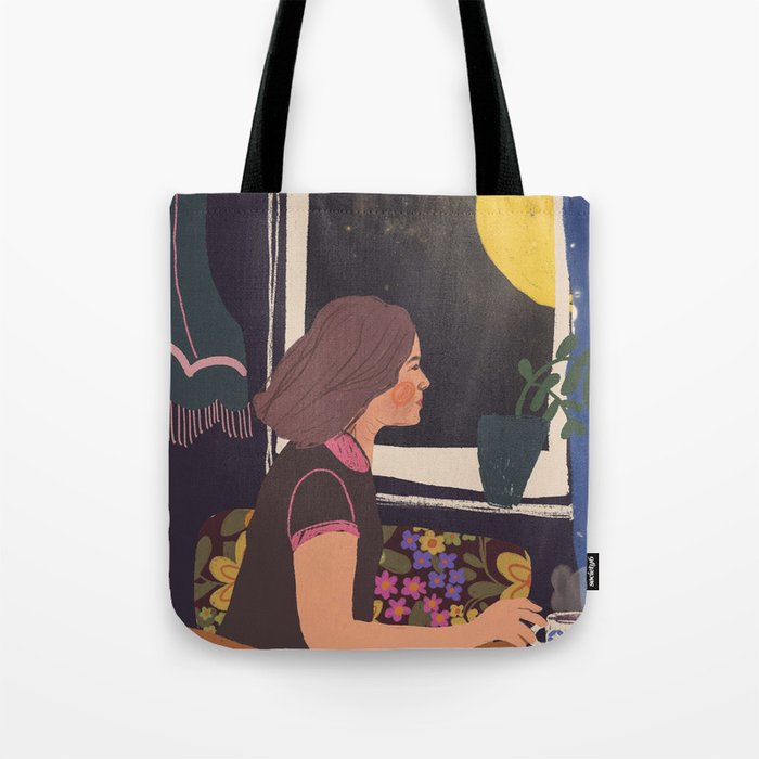 Full moon tea Tote Bag Gallery Image 1
