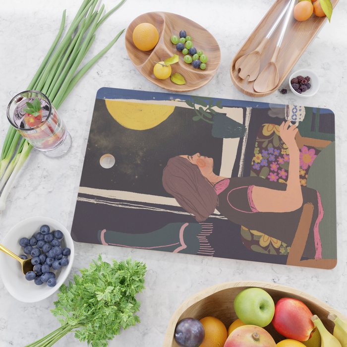 Full moon tea Cutting Board Gallery Image 2