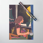 Full moon tea Wrapping Paper Gallery Image 1
