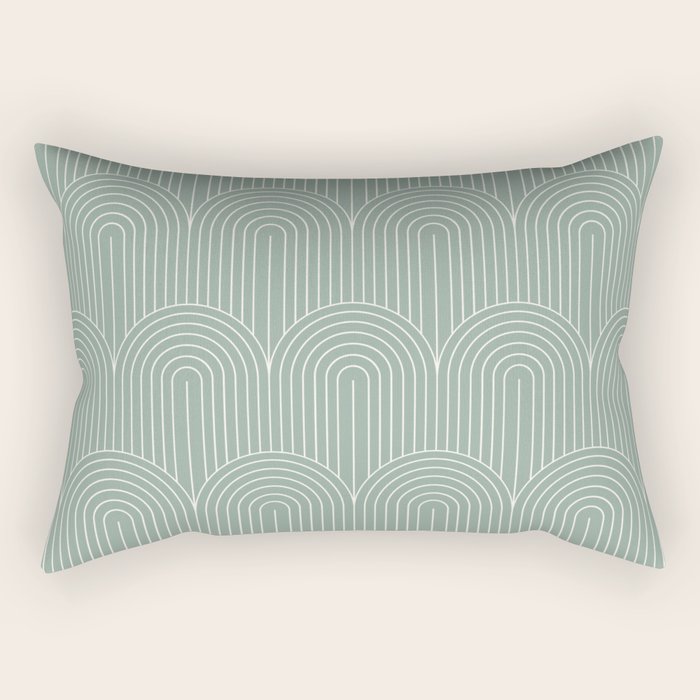 Art Deco Arch Pattern XXXII Rectangular Pillow Gallery Image 1