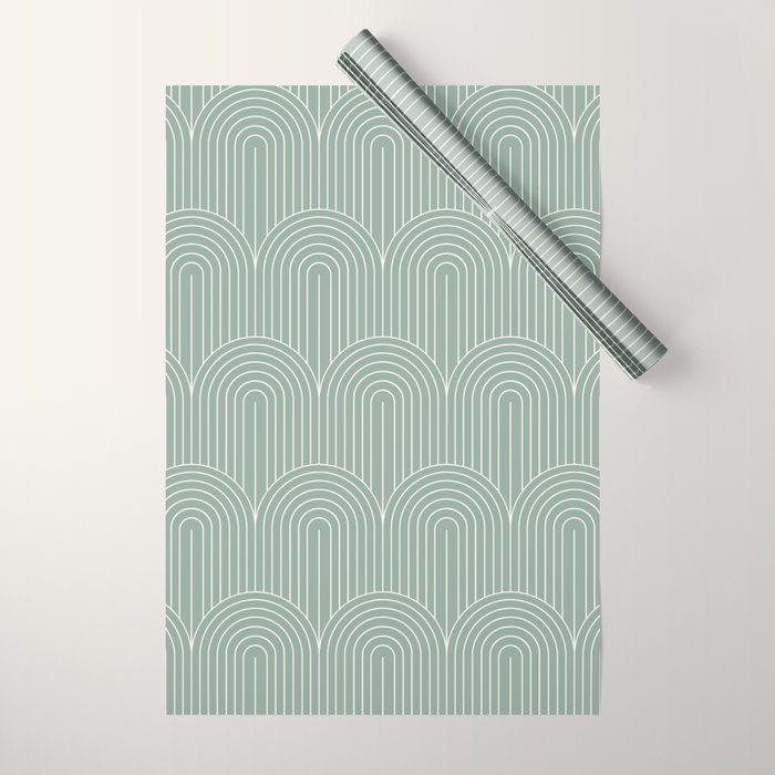 Art Deco Arch Pattern XXXII Wrapping Paper Gallery Image 1