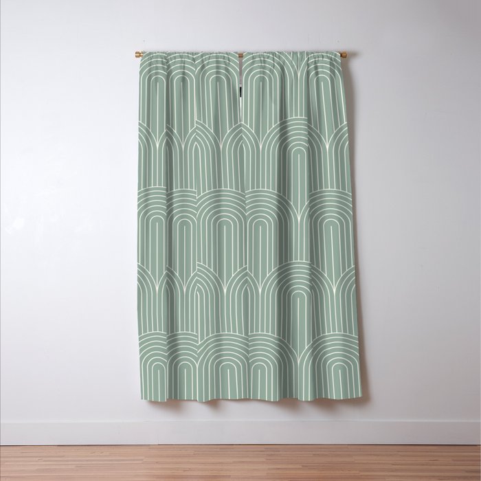 Art Deco Arch Pattern XXXII Window Curtain Gallery Image 3