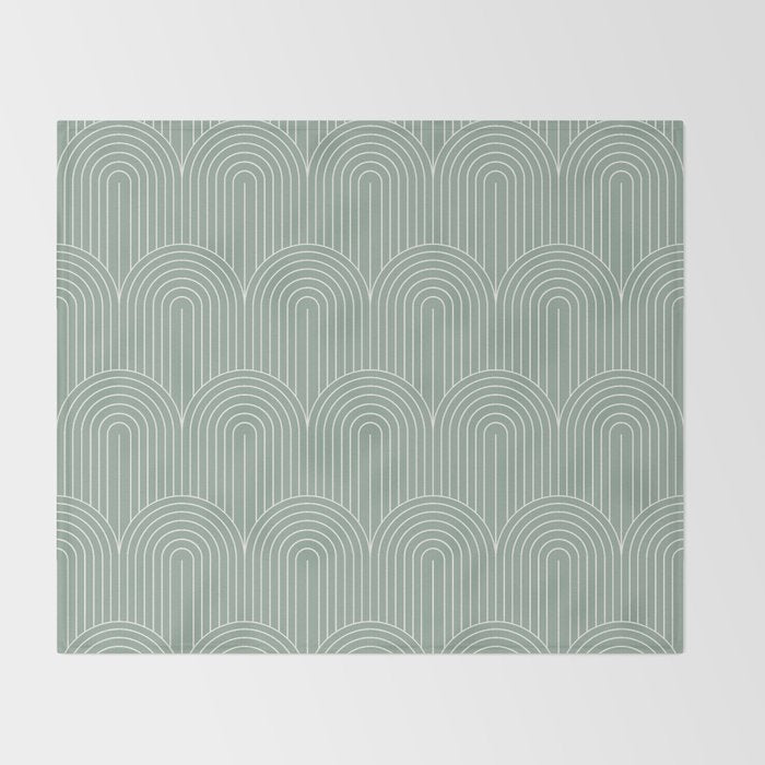 Art Deco Arch Pattern XXXII Throw Blanket Gallery Image 2
