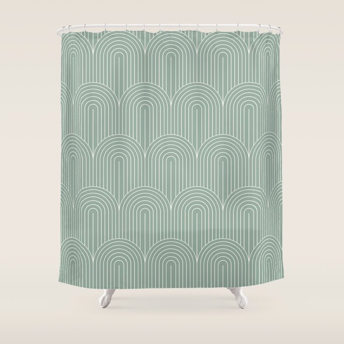 Art Deco Arch Pattern XXXII Shower Curtain Gallery Image 1