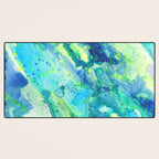 Caribbean Blues Abstract Desk Mat Gallery Image 3