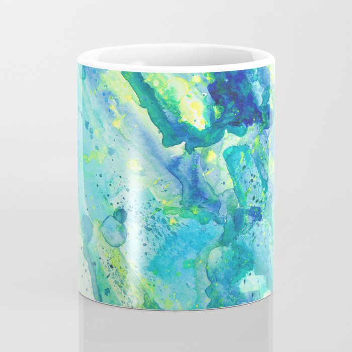 Caribbean Blues Abstract Coffee Mug Gallery Image 4