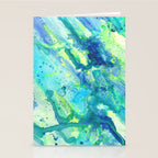 Caribbean Blues Abstract Stationery Card Gallery Image 2
