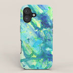Caribbean Blues Abstract iPhone Case Gallery Image 1