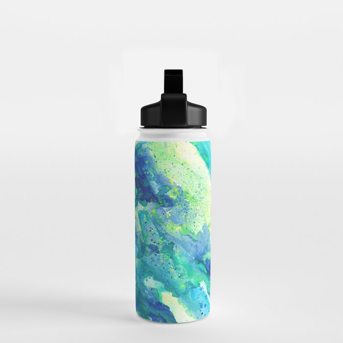 Caribbean Blues Abstract Water Bottle Gallery Image 2