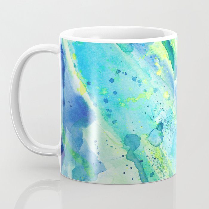 Caribbean Blues Abstract Coffee Mug Gallery Image 3