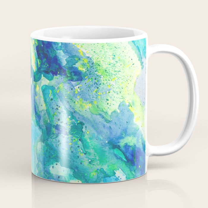 Caribbean Blues Abstract Coffee Mug Gallery Image 1