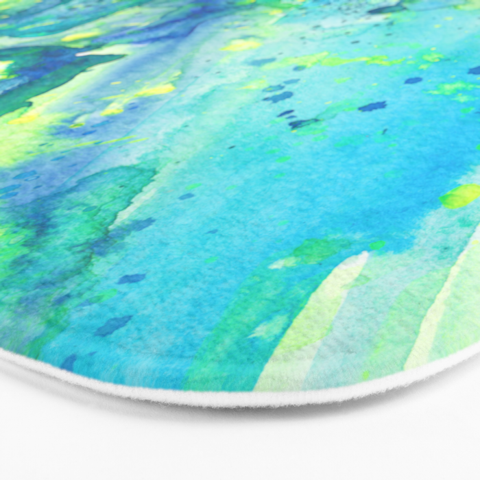 Caribbean Blues Abstract Bath Mat Gallery Image 3