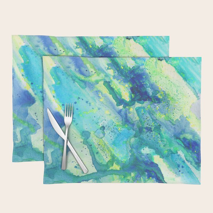 Caribbean Blues Abstract Placemat Gallery Image 1