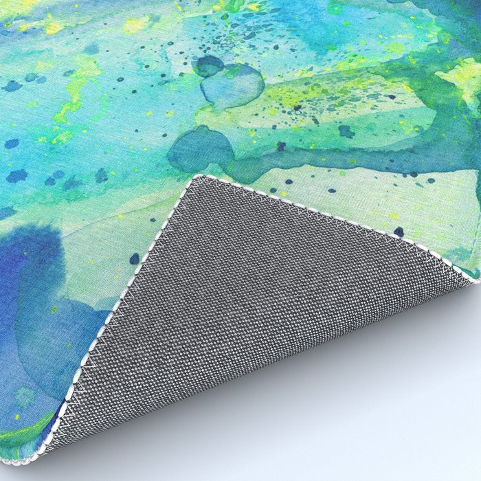 Caribbean Blues Abstract Rug Gallery Image 4