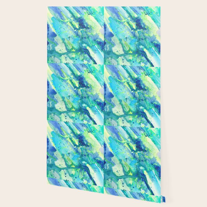 Caribbean Blues Abstract Wallpaper Gallery Image 2