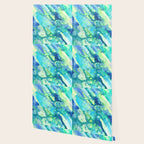 Caribbean Blues Abstract Wallpaper Gallery Image 2
