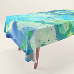 Caribbean Blues Abstract Tablecloth Gallery Image 1