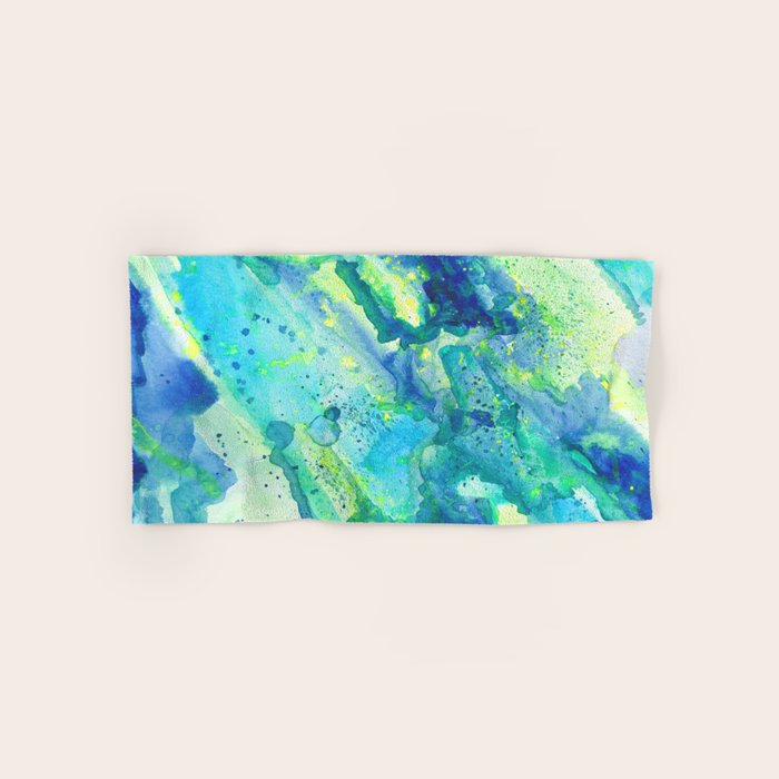 Caribbean Blues Abstract Bath Towel Gallery Image 1