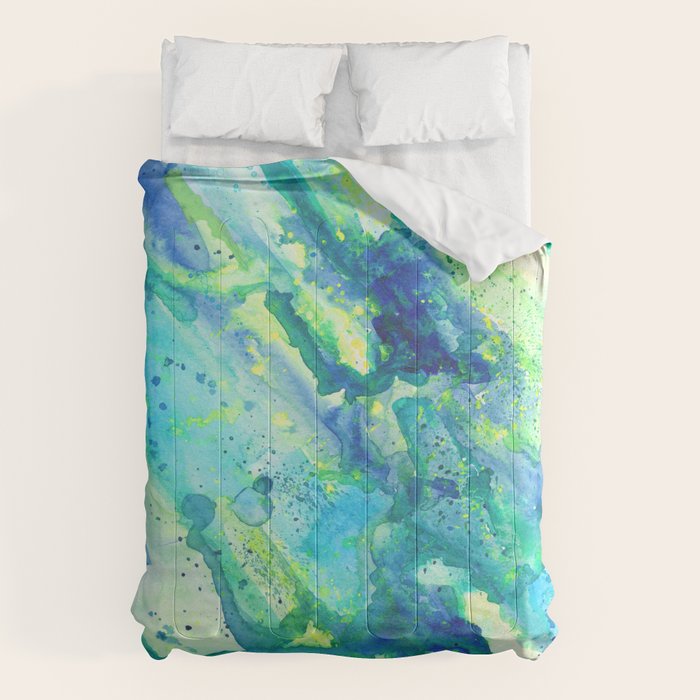 Caribbean Blues Abstract Comforter Gallery Image 6