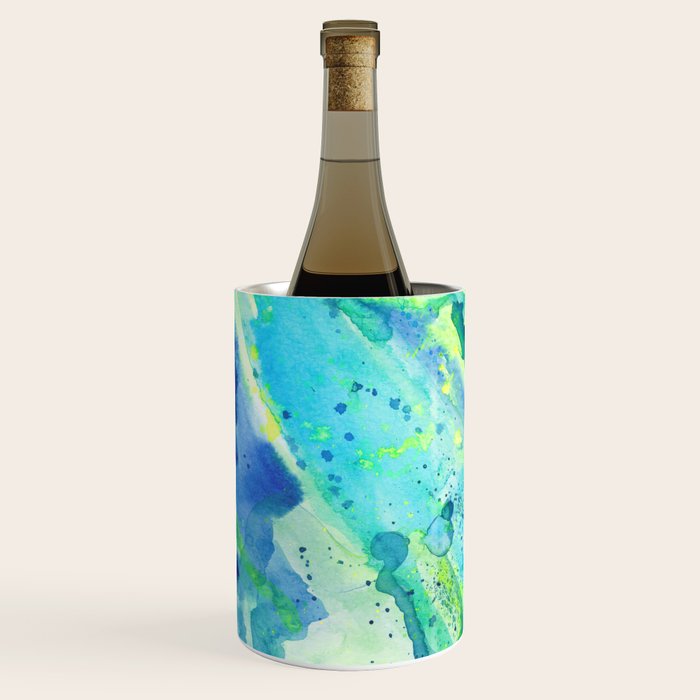 Caribbean Blues Abstract Wine Chiller Gallery Image 2