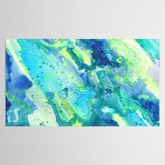 Caribbean Blues Abstract Tablecloth Gallery Image 2