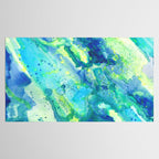 Caribbean Blues Abstract Tablecloth Gallery Image 2