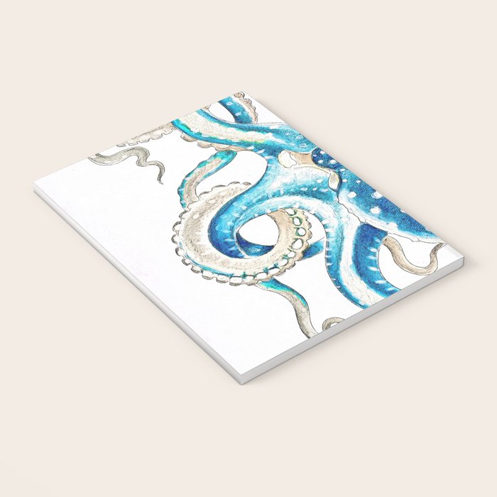 Blue Octopus Crosshatch Watercolor Comic Notebook Gallery Image 3