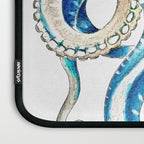 Blue Octopus Crosshatch Watercolor Comic Laptop Sleeve Gallery Image 3