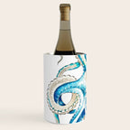 Blue Octopus Crosshatch Watercolor Comic Wine Chiller Gallery Image 2