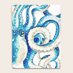 Blue Octopus Crosshatch Watercolor Comic Notebook Gallery Image 4