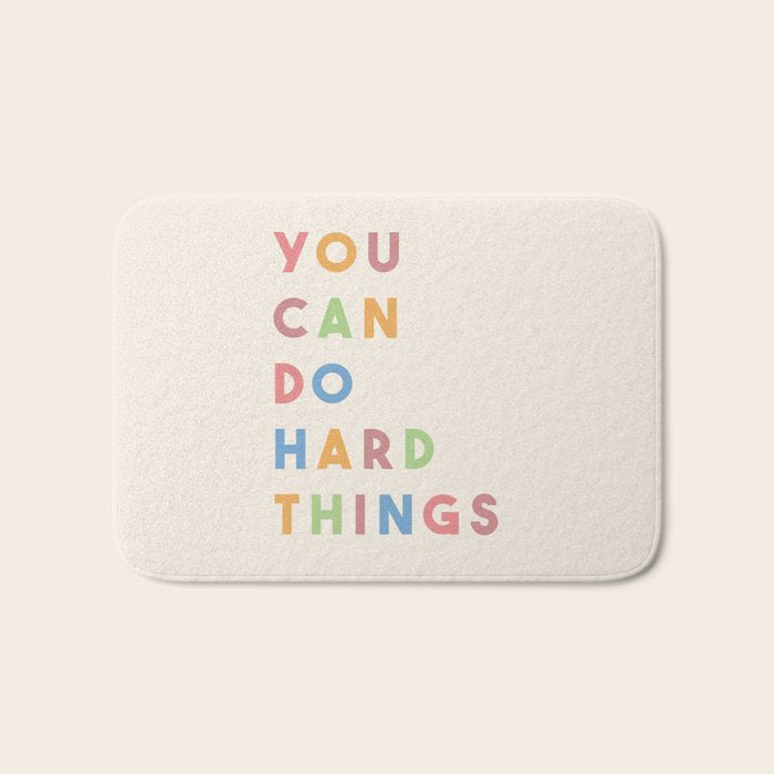 You Can Do Hard Things Bath Mat Gallery Image 1
