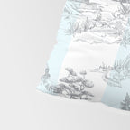 Toile de Jouy Vintage French Pastoral Blue & White Stripe Pillow Sham Gallery Image 4