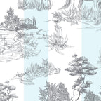 Toile de Jouy Vintage French Pastoral Blue & White Stripe Coffee Mug Gallery Image 2