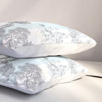 Toile de Jouy Vintage French Pastoral Blue & White Stripe Pillow Sham Gallery Image 3