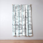 Toile de Jouy Vintage French Pastoral Blue & White Stripe Window Curtain Gallery Image 3
